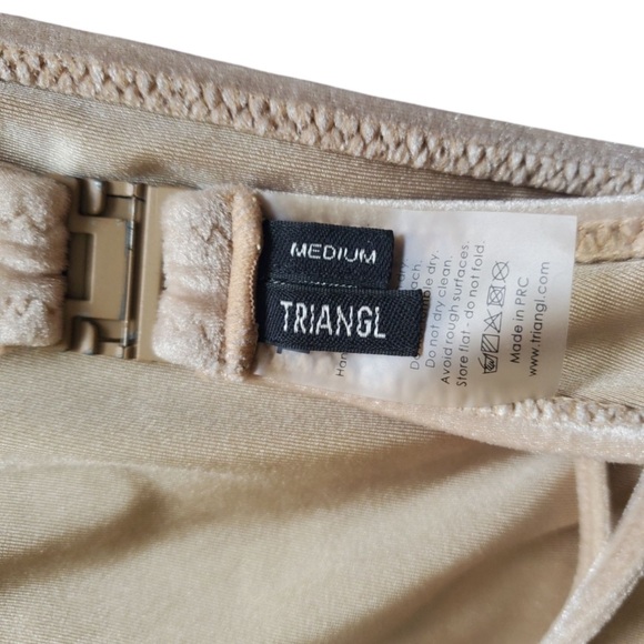 Triangl Swimwear Velvet Bikini in Beige - Picture 7 of 8